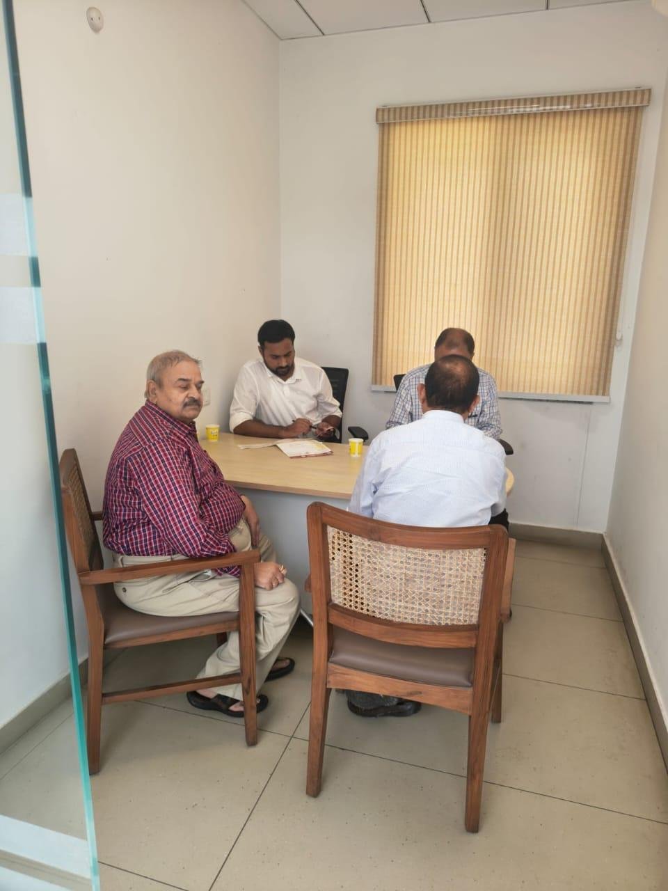 Consultation desk interaction inside a healthcare facility